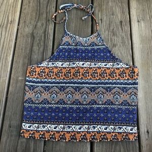 Patterned Crop Top